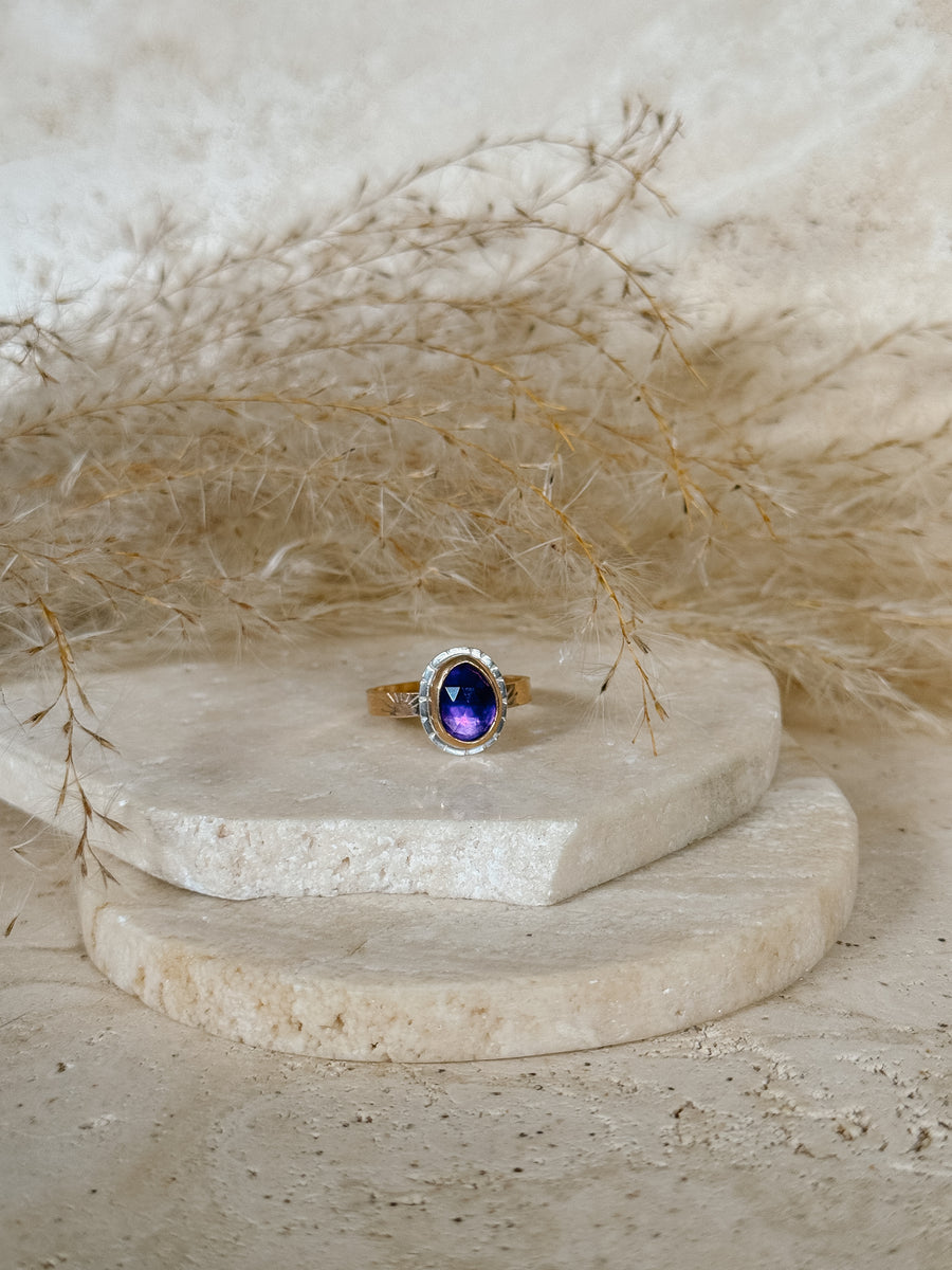 Amethyst Sunburst Ring