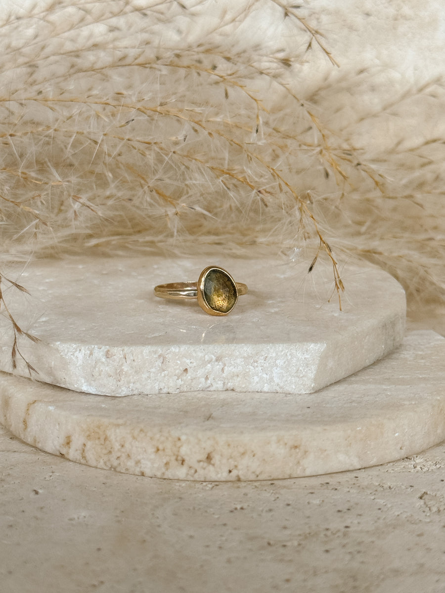 Yellow Tourmaline + 14k Gold Filled Ring