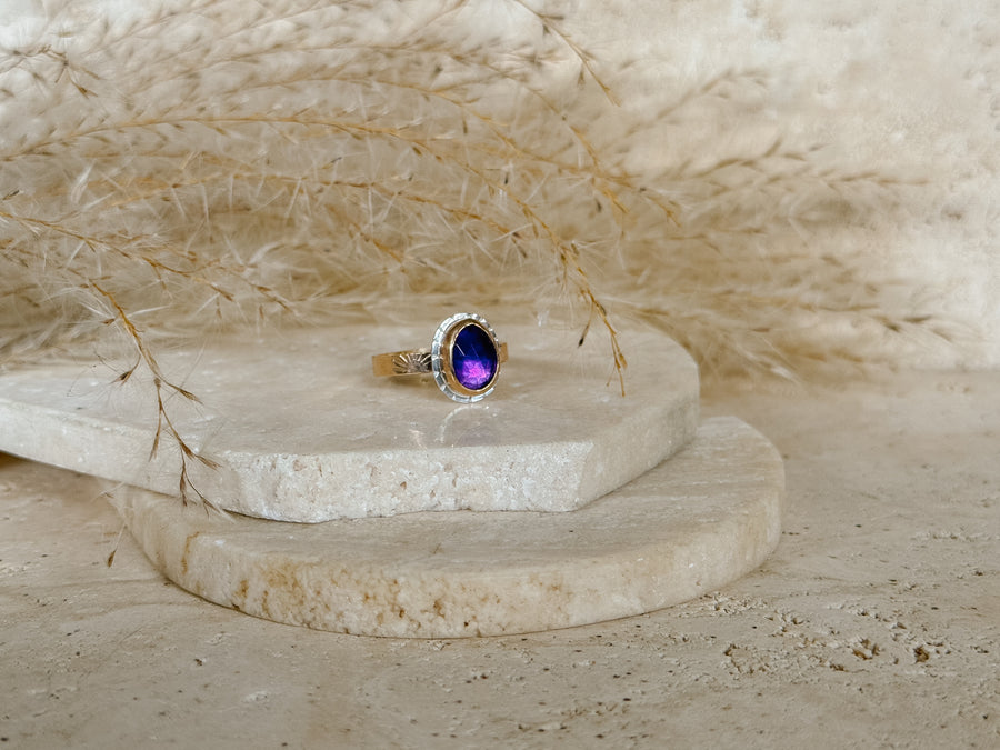 Amethyst Sunburst Ring