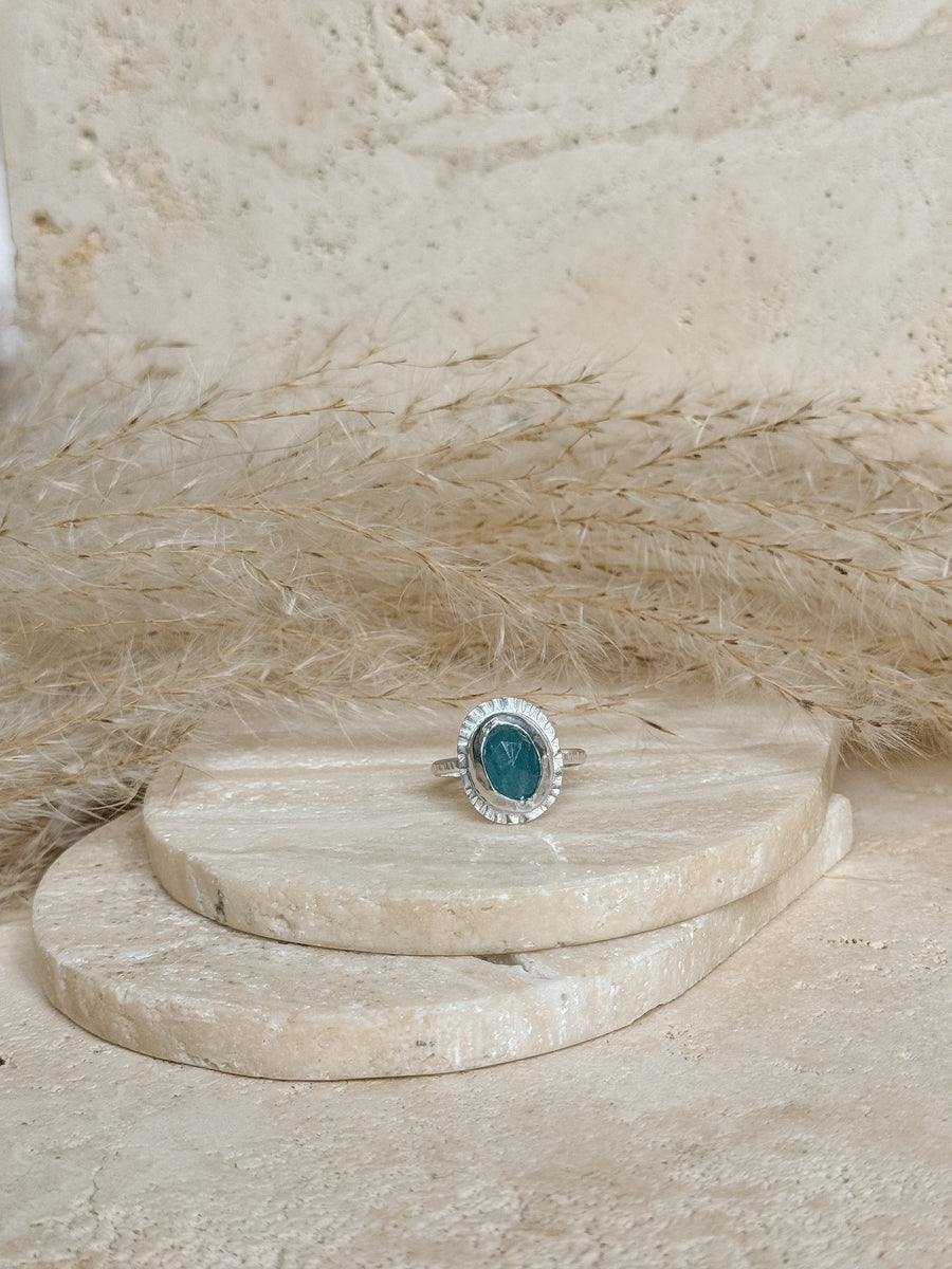 Grandidierite + Sterling Silver Ring