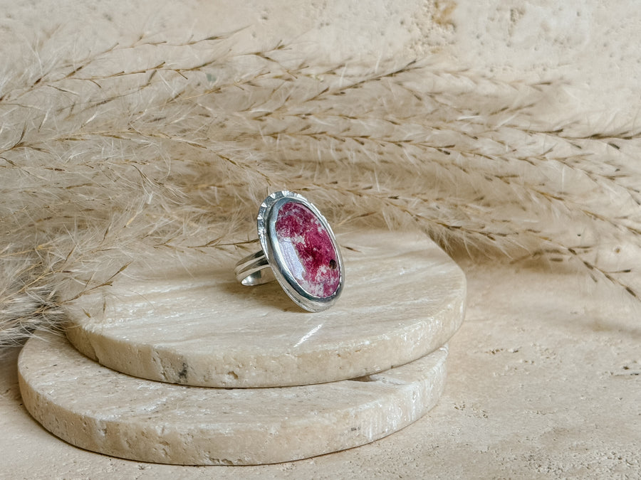 Thulite Sterling Silver Ring