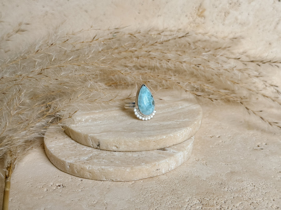 Larimar Sterling Silver Ring
