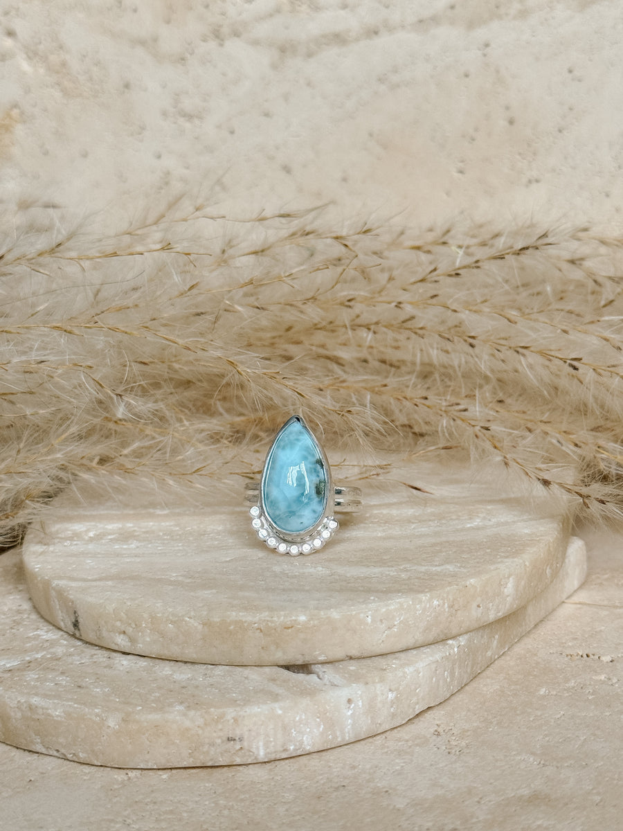 Larimar Sterling Silver Ring