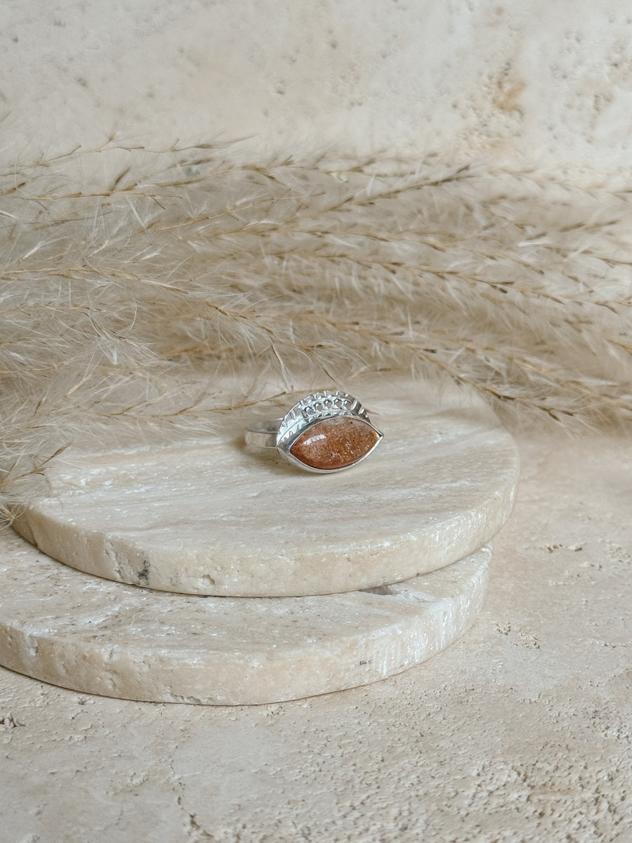 Bali Sunstone Sterling Silver Ring
