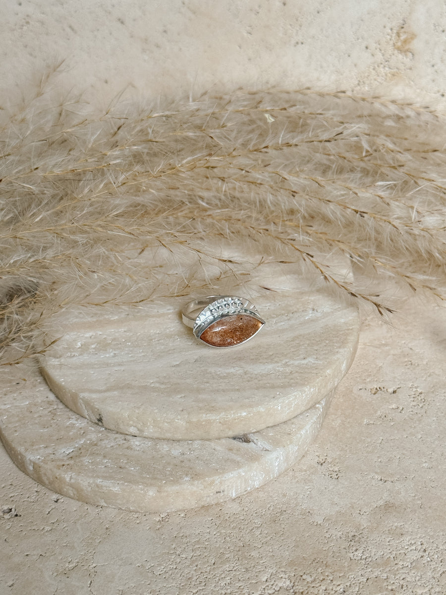Bali Sunstone Sterling Silver Ring