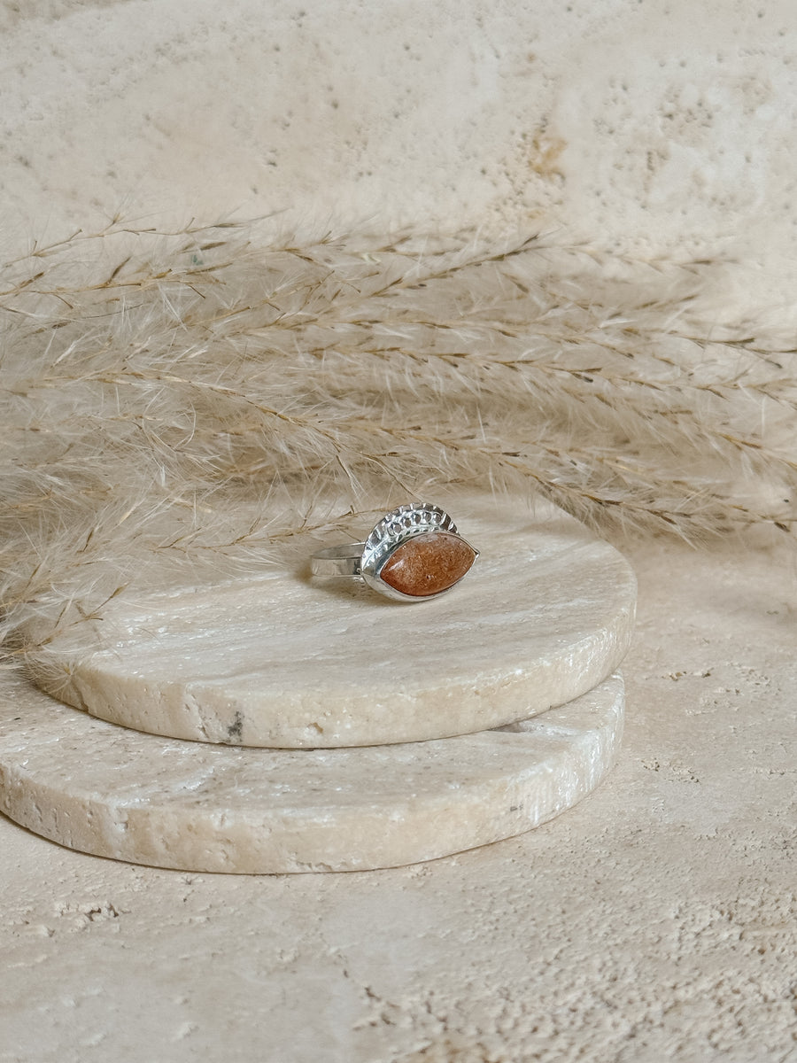 Bali Sunstone Sterling Silver Ring