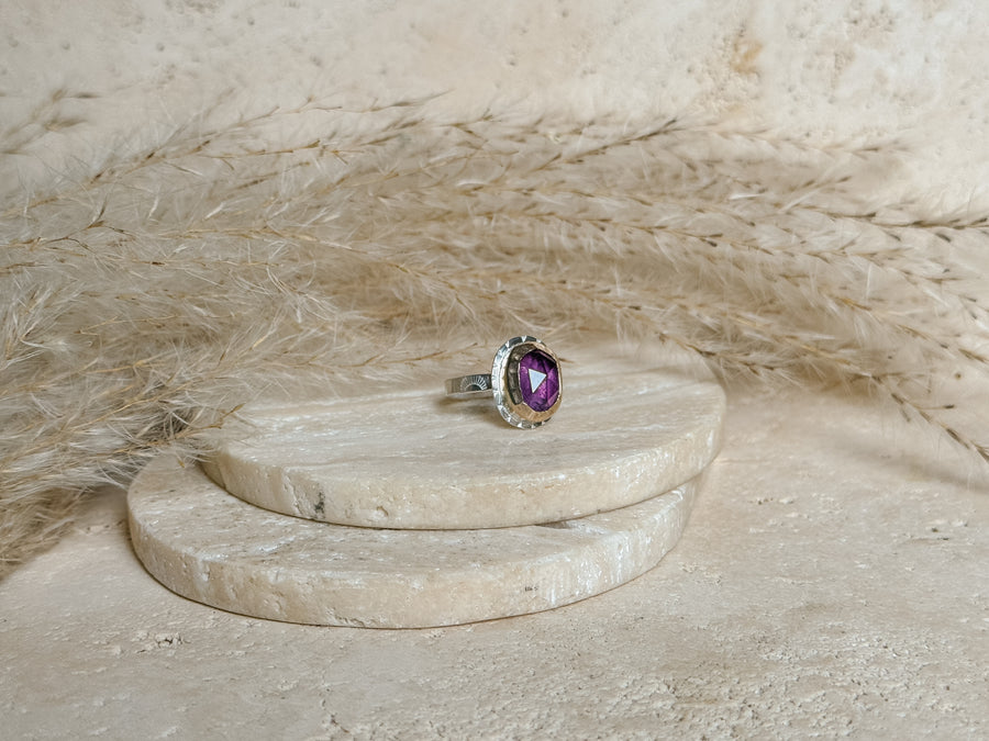 Amethyst Sunburst Ring