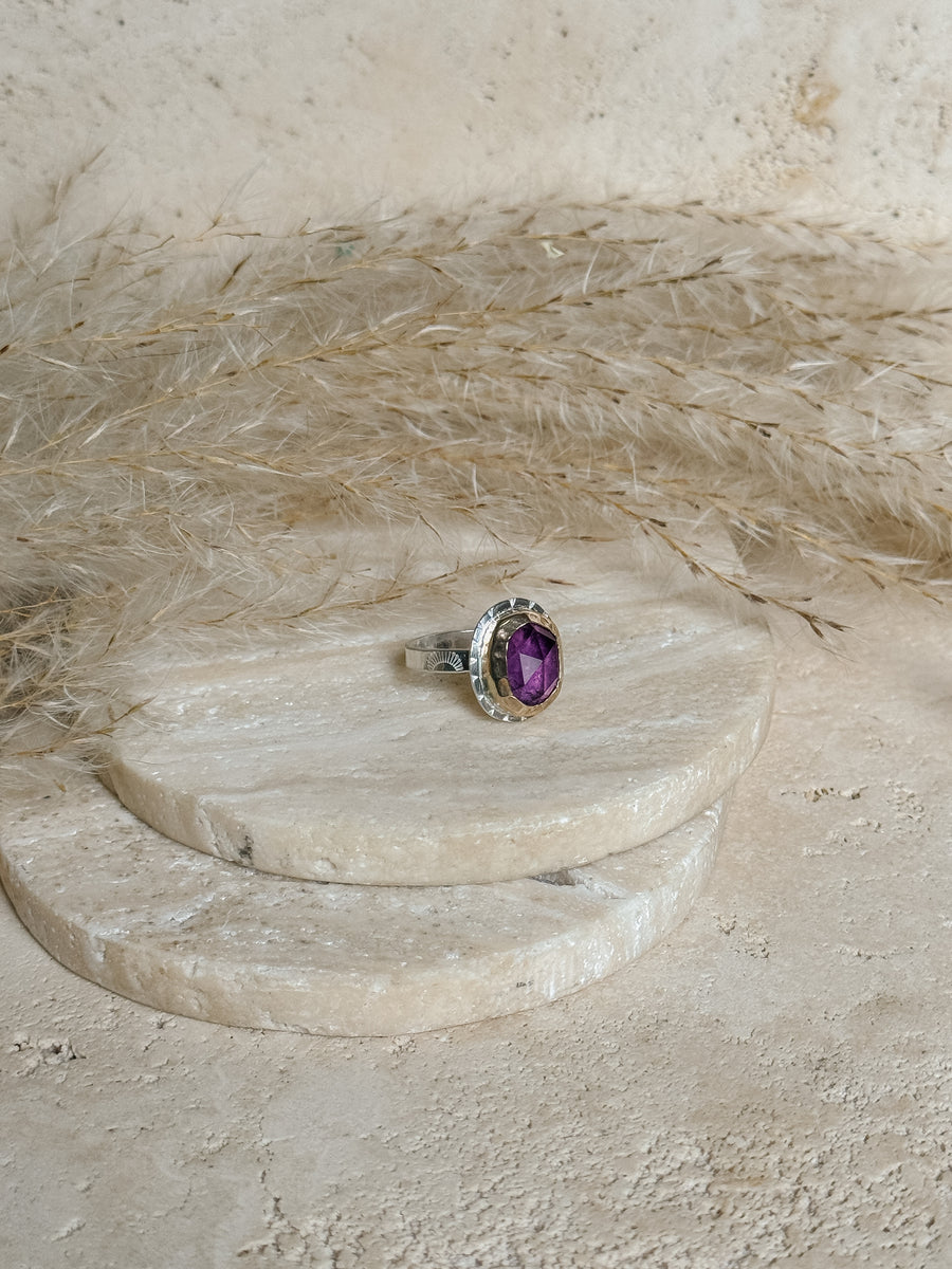 Amethyst Sunburst Ring