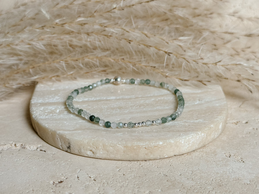 Green Rutilated Quartz Illumination Bracelet