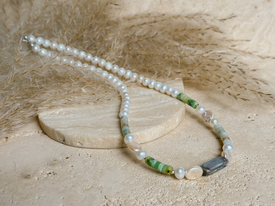 Seafoam Pearl Necklace