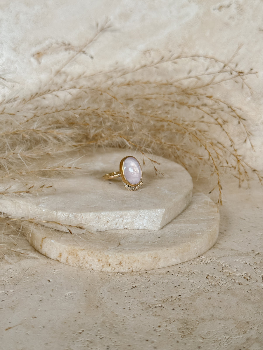 Rose Quartz Gold Filled Ring