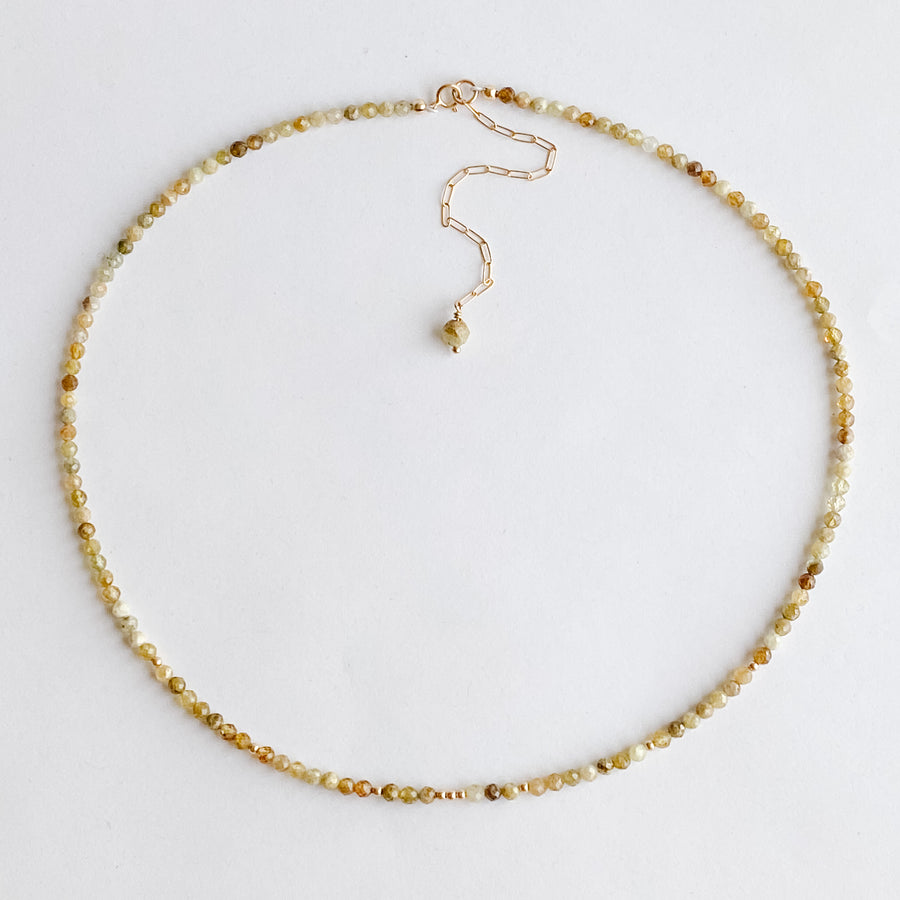 Grossular Garnet Layering Necklace - Salt + Sage