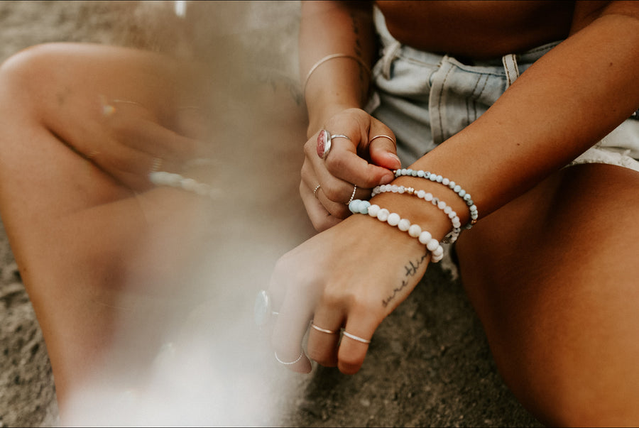 Larimar Illumination Bracelet - Salt + Sage